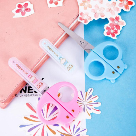 Ножницы детские Deli 128 мм универсальные тупоконечные розовые