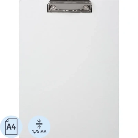 Папка-планшет с зажимом Комус A4 белая