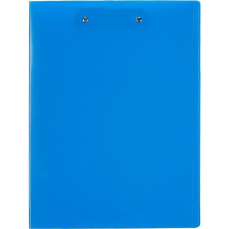 Папка с двумя зажимами А4 0.7 мм синяя (до 150 листов, боковой и верхний зажим)