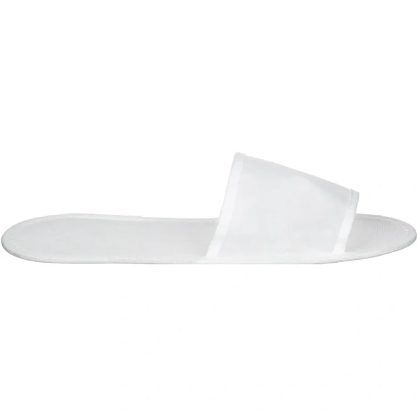 Тапочки одноразовые Спанпро МЭФ2-1 махровые открытый мыс подошва 2 мм  белые (100 пар в упаковке)