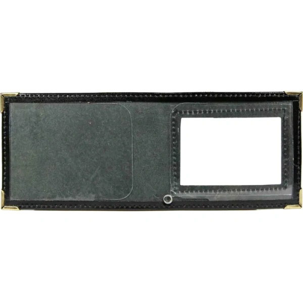 Обложка для удостоверений натуральная кожа чёрная