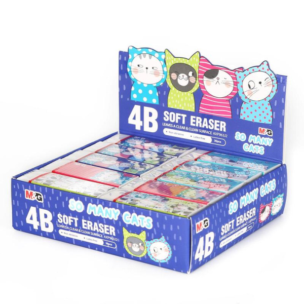 Ластик M&G So Many Cats ПВХ прямоугольный 52x23x12 мм