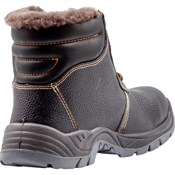 Ботинки утеплённые 9408ВМККС ПУ-нитрил из натуральной кожи с композитным  (поликарбонатным) подноском чёрные (размер 37)