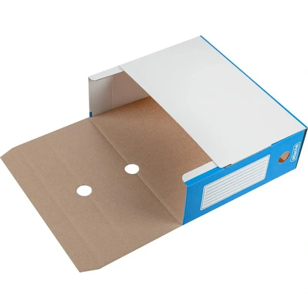 Короб архивный гофрокартон Attache 255x320x100 мм синий до 1000 листов  (5 штук в упаковке)