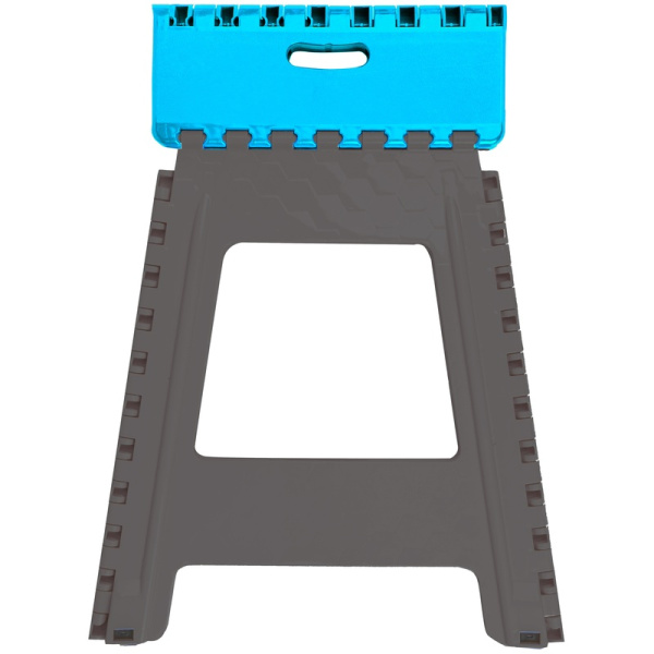 Стремянка-табурет пластиковая Color-X серо-синяя