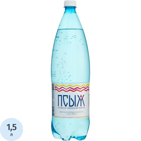 Вода минеральная Псыж лечебно-столовая газированная 1.5 л