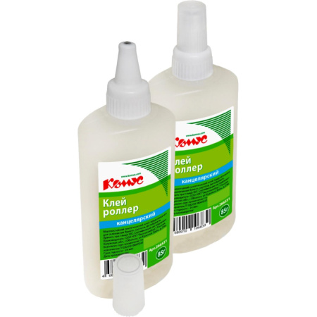 Клей канцелярский жидкий Комус 85 мл прозрачный роллер