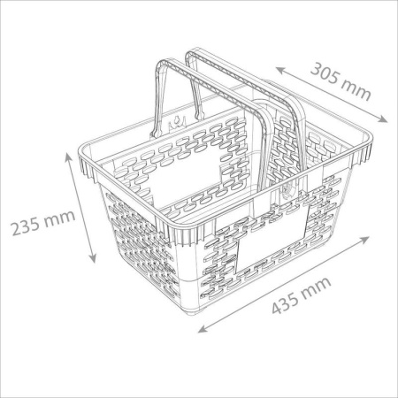 Корзина покупательская Classic (черный, пластик)