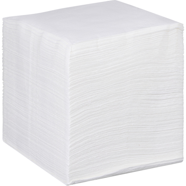 Салфетки бумажные Luscan 24х24 белые 1-слойные 400 штук в упаковке