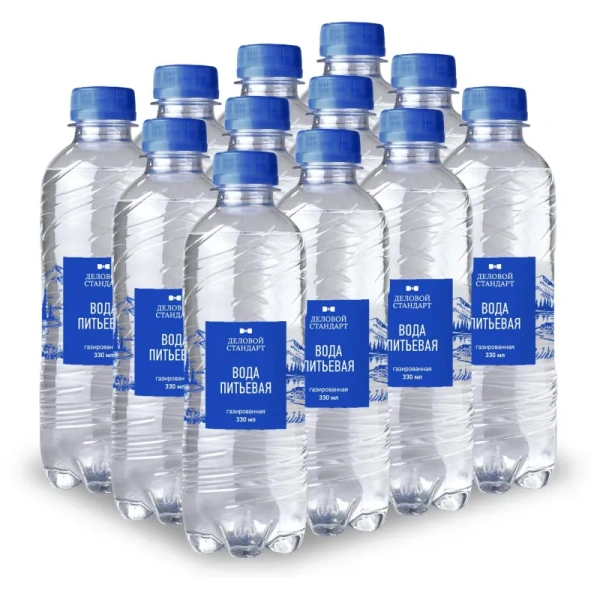 Вода питьевая Деловой Стандарт газированная 0.33 л