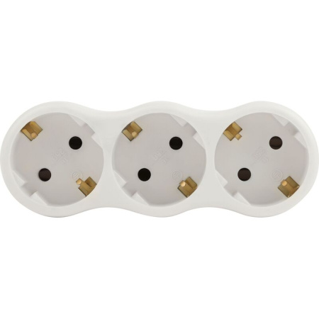 Разветвитель Эра SPx-3e-W 3 розетки с заземлением