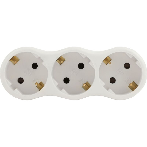 Разветвитель Эра SPx-3e-W 3 розетки с заземлением