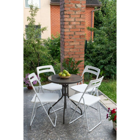 Стул раскладной Комус Мебель Folding белый (пластик)