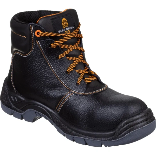 Ботинки Серия Электродуга ПУ-нитрил из натуральной кожи с  композитным  подноском чёрные (размер 46, 9408ККС)