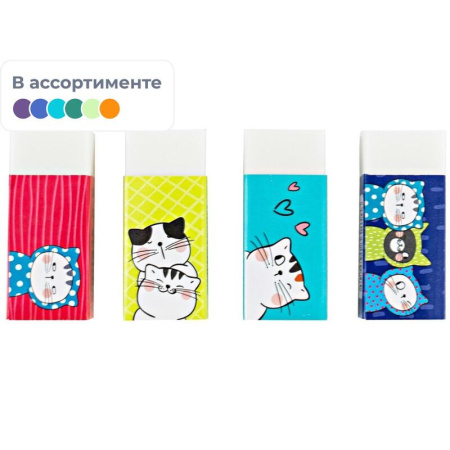 Ластик M&G So Many Cats ПВХ прямоугольный 43x18x12 мм