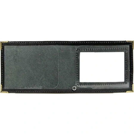 Обложка для удостоверений натуральная кожа чёрная