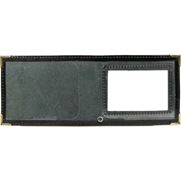 Обложка для удостоверений натуральная кожа чёрная