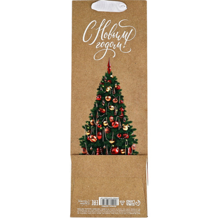 Пакет подарочный Дарите Счастье Новогодние подарки (13x36x10 см)
