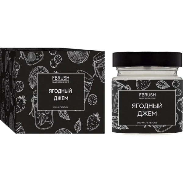 Свеча ароматическая в банке Fbrush Ягодный джем 8.5x6 см