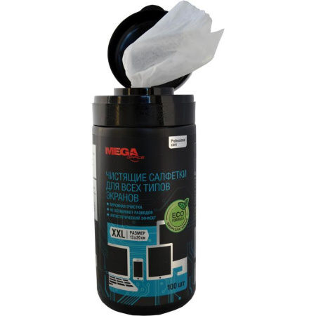 Салфетки ProMEGA Professional в тубе д/чист. экранов 100шт
