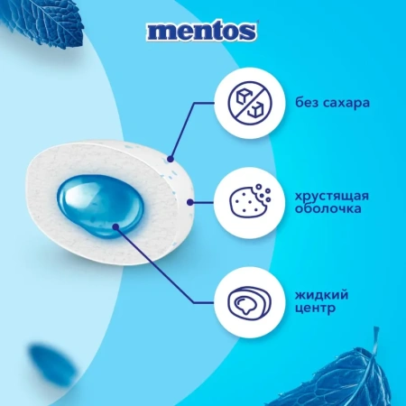 Жевательная резинка Mentos Pure Fresh Свежая мята 100 г