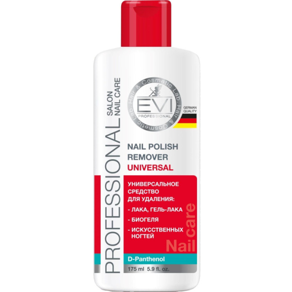 Жидкость для снятия лака EVI Professional с ацетоном 175 мл