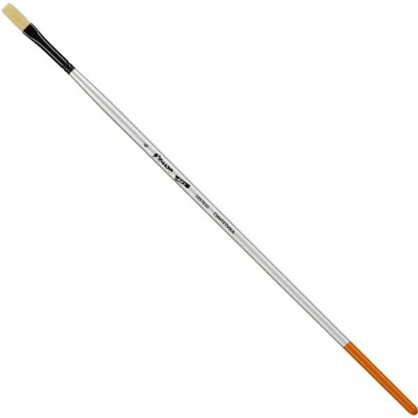 Кисть художественная Комус Арт плоская жесткая синтетика №6