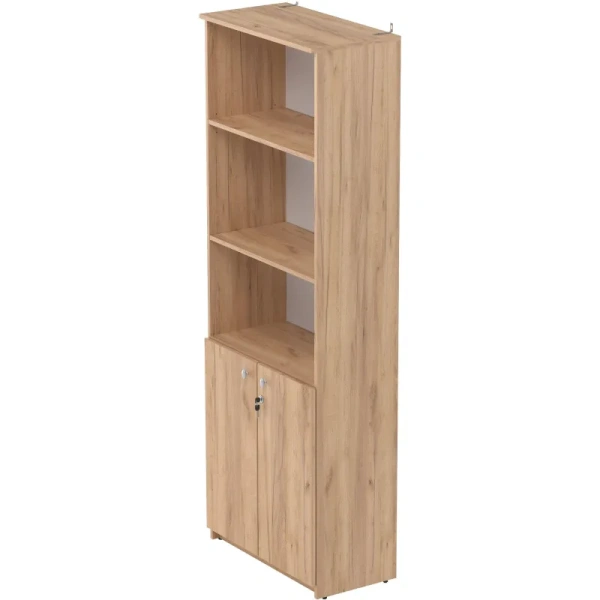 Шкаф для документов Easy Оптима LT полузакрытый (дуб крафт золотой,  702х367х1997 мм)