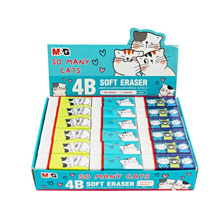 Ластик M&G So Many Cats ПВХ прямоугольный 43x18x12 мм