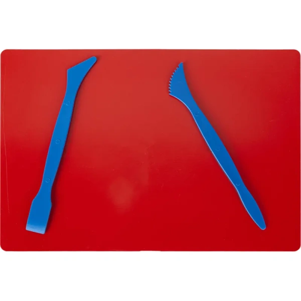 Доска для лепки Комус Класс (№1 School) А5 с двумя стеками красная