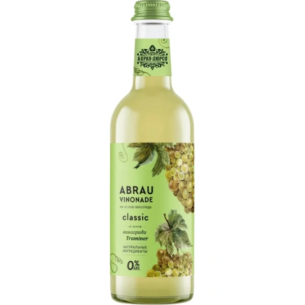 Напиток безалкогольный Абрау Винонад Траминер сильногазированный 0.375  л