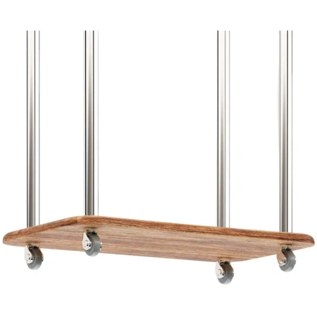 Вешалка костюмная Комус Мебель Элдридж (дуб американский/хромированный,  500х295х1050 мм)