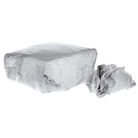 Ветошь хлопковая 110 г/кв.м 10 кг (трикотаж белый)