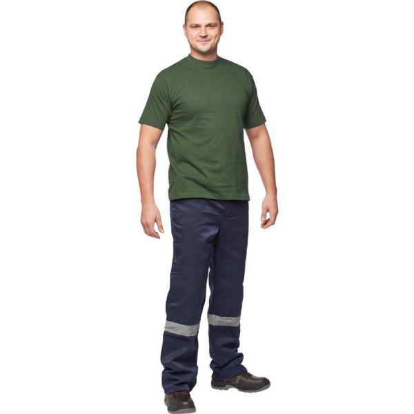 Футболка темно-зеленая короткий рукав 100% хлопок XXL (56-58)