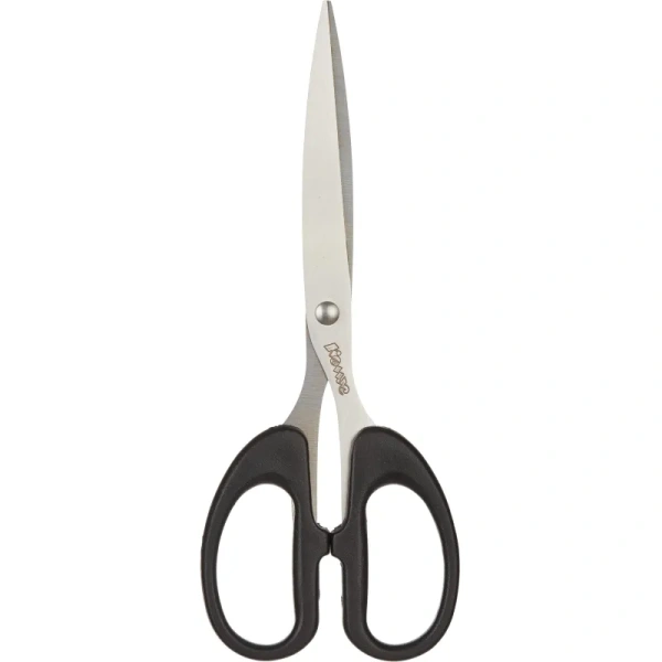 Ножницы 190 мм Комус с пластиковыми симметричными ручками черного цвета