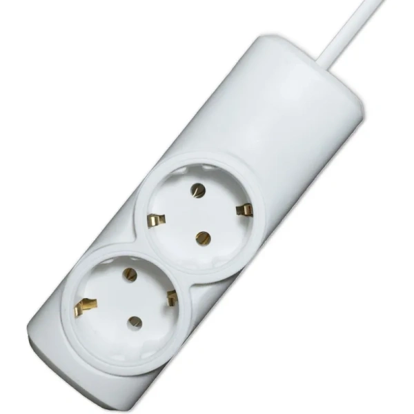 Удлинитель Progix PG220 2 розетки 2 м с заземлением белый