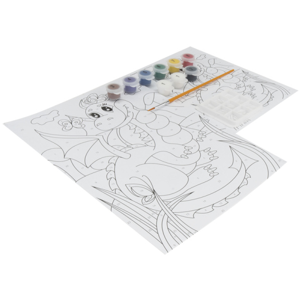 Картина по номерам Озорной дракончик для малышей