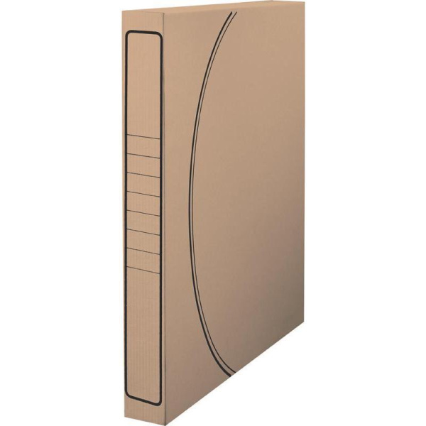 Короб архивный с вырубным замком микрогофрокартон крафт А3 435х235х50 мм