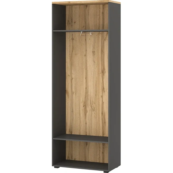 Каркас гардероба Комус Мебель К-Loft 241H010 дуб натуральный/графит  786х420х2106 мм