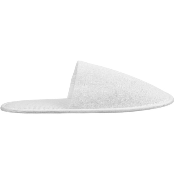 Тапочки одноразовые махровые закрытый мыс подошва 3 мм белые (100 пар в  упаковке)