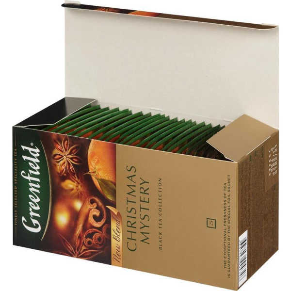 Чай Greenfield Christmas Mystery черный 25 пакетиков