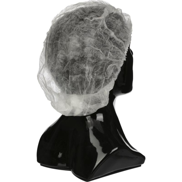 Шапочка-клип одноразовая Шарлотта белая (100 штук в упаковке)