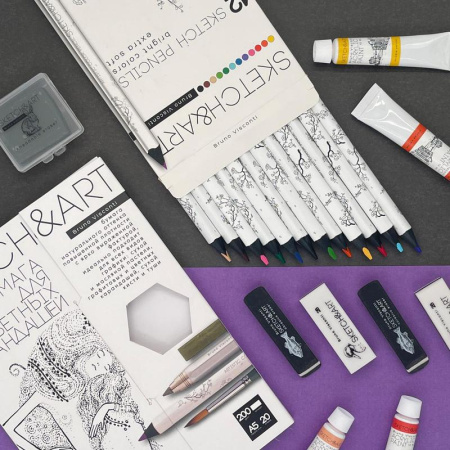 Ластик Sketch&Art каучуковый прямоугольный 58x20х10 мм