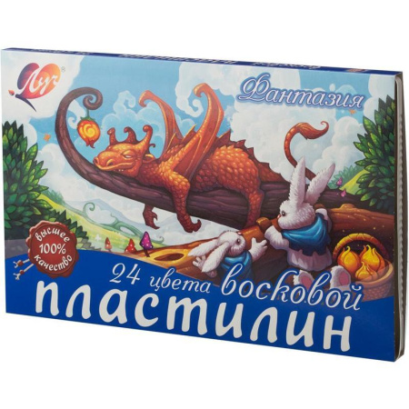 Пластилин восковой Луч Фантазия 24цв стек 420г 25С 1525-08