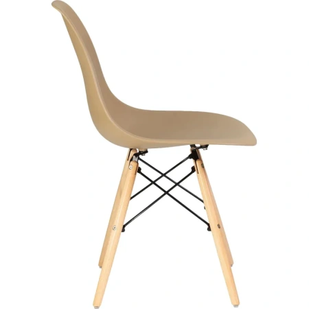 Стул обеденный Dobrin DSW бежевый (пластик, массив дерева)