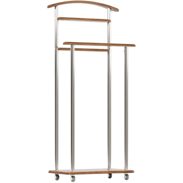 Вешалка костюмная Комус Мебель Элдридж (дуб американский/хромированный,  500х295х1050 мм)