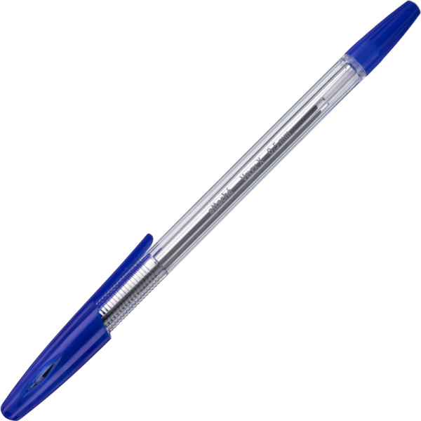 Ручка шариковая неавтоматическая Attache Velex X синяя (толщина линии  0.5 мм)