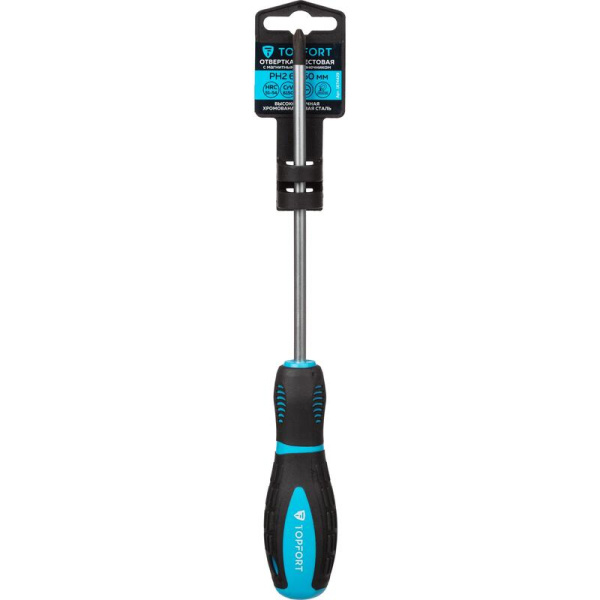 Отвертка Topfort PH2 крестовая 150 мм