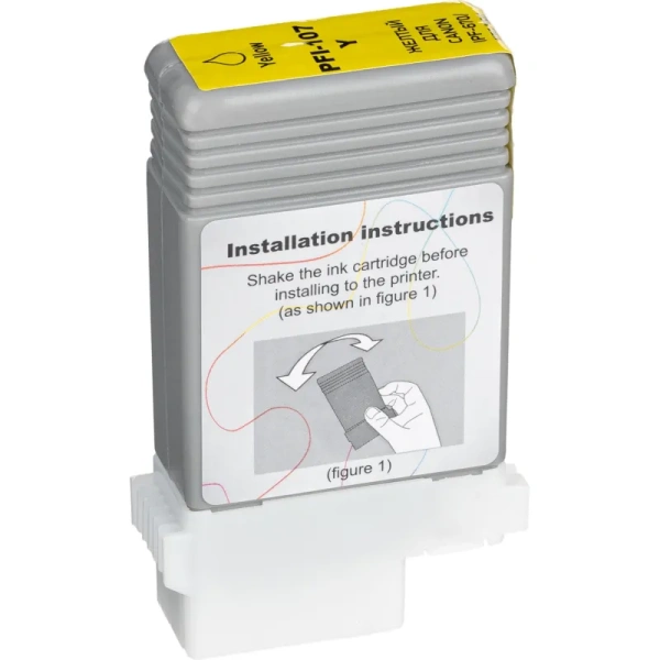 Картридж струйный Комус PFI-107Y для Canon жёлтый совместимый