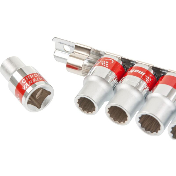 Набор головок торцевых 1/2 12-гр. CrV 10 штук (10-24 мм) MATRIX 13596